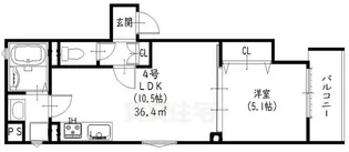 大阪府摂津市一津屋1丁目【アパート】の間取り