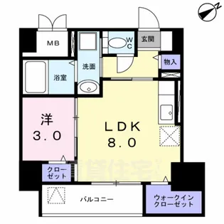 ラ・フュンフ【7階】の間取り