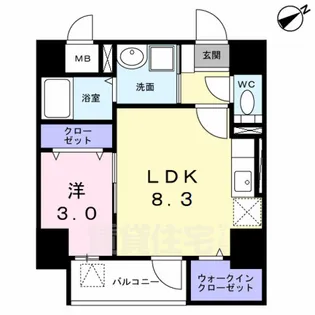 ラ・フュンフ【9階】の間取り