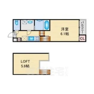 ハーモニーテラス荒中町【1階】の間取り