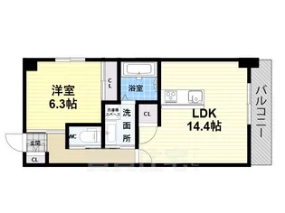 レーヴメゾン出屋敷【15階】の間取り