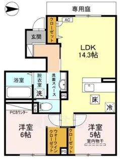 大阪府東大阪市六万寺町2丁目【アパート】の間取り