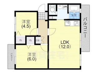 白川台藤ハイツ【4階】の間取り