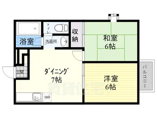 兵庫県伊丹市稲野町2丁目【アパート】の間取り