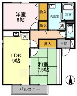セジュールこもがわ【2階】の間取り