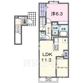 プレリュード KFB【2階】の間取り