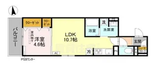D-ROOM丹波橋【2階】の間取り