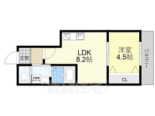 大阪府堺市西区下田町【アパート】の間取り