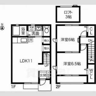 愛知県名古屋市中川区柳島町5丁目【テラスハウス】の間取り