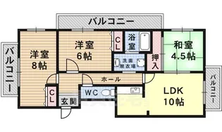 セゾン弐番館【4階】の間取り