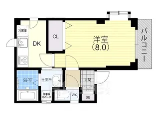 k-court神戸【1階】の間取り