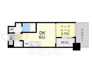 1DKの間取り画像