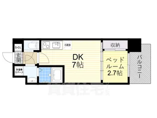 1DKの間取り画像