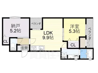 フォレストクリエオーレ神崎【2階】の間取り