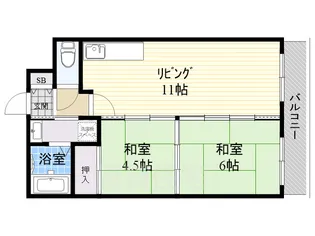 ベルメゾン若王寺【3階】の間取り