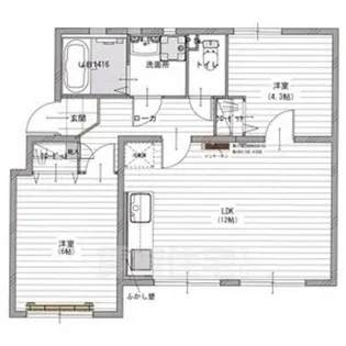 なるみグリーンコーポ【4階】の間取り
