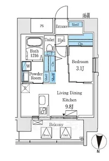 1LDKの間取り画像