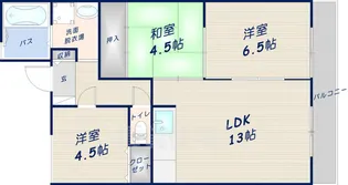 グランドパレス新大宮【6階】の間取り