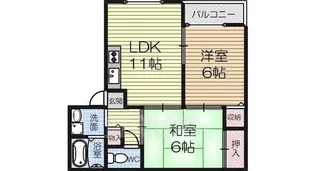 大阪府高石市加茂4丁目【マンション】の間取り