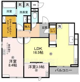 クラシスト千里丘上【3階】の間取り