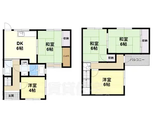 奈良県大和高田市大字曽大根【一戸建】の間取り