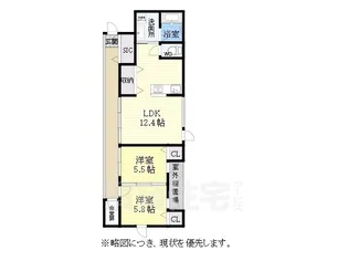 Calm Cuatro【3階】の間取り