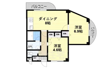 イスズベル大和高田【5階】の間取り