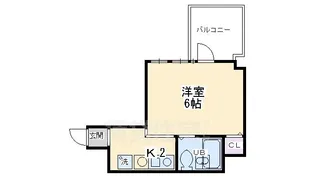 Gloire烏丸五条(旧:Eau de Vie烏丸五条)【10階】の間取り