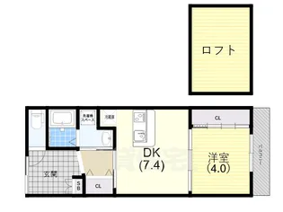 モデルノ大手町【2階】の間取り