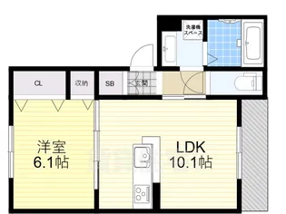Crystal Court西宮北口【2階】の間取り