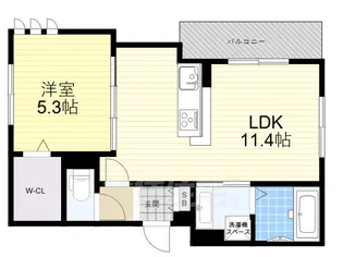 Crystal Court西宮北口【3階】の間取り