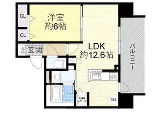 ブランシエスタ都島通【4階】の間取り
