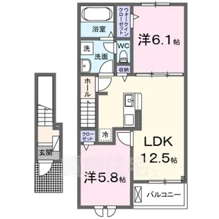 クローバー【2階】の間取り