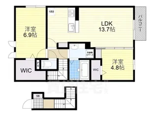 メゾン ソレイユ【2階】の間取り