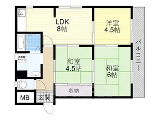 プレアール南亀井2【3階】の間取り