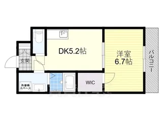 1DKの間取り画像