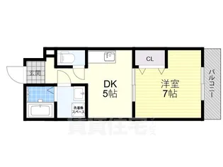 1DKの間取り画像