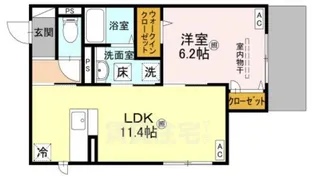 パサログランデ中安井【1階】の間取り