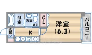 ダイドーメゾン阪神西宮駅前【8階】の間取り