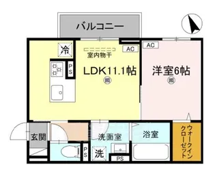滋賀県栗東市高野【アパート】の間取り