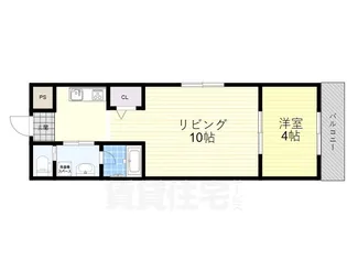 大阪府堺市堺区南向陽町1丁【アパート】の間取り