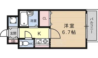 パラシオ塚本3【6階】の間取り