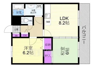 京都府京都市西京区下津林大般若町【マンション】の間取り
