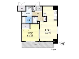 CREST TAPP新大阪【9階】の間取り