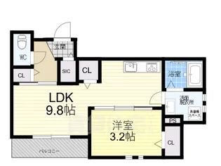 兵庫県西宮市門戸荘【アパート】の間取り