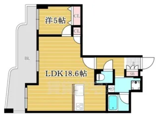 福岡県福岡市中央区黒門【マンション】の間取り