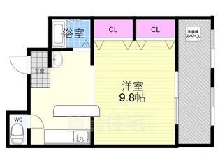 1Kの間取り画像