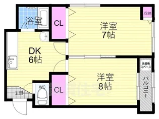 1Kの間取り画像