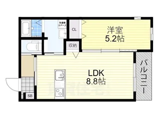 グロワール野村【1階】の間取り