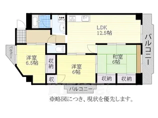 グランデール鶴田【1階】の間取り